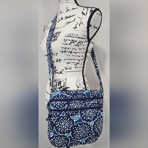 Vera Bradley Handbags - $OLDVera Bradley Iconic Triple Zip Hipster Crossbody Bag Katalina Blues Quilted